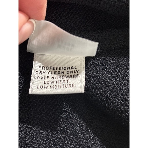 St. John Sport Jacket Skirt Outfit Set Women's XL Black Knit Wool Blend Casual - Picture 7 of 15